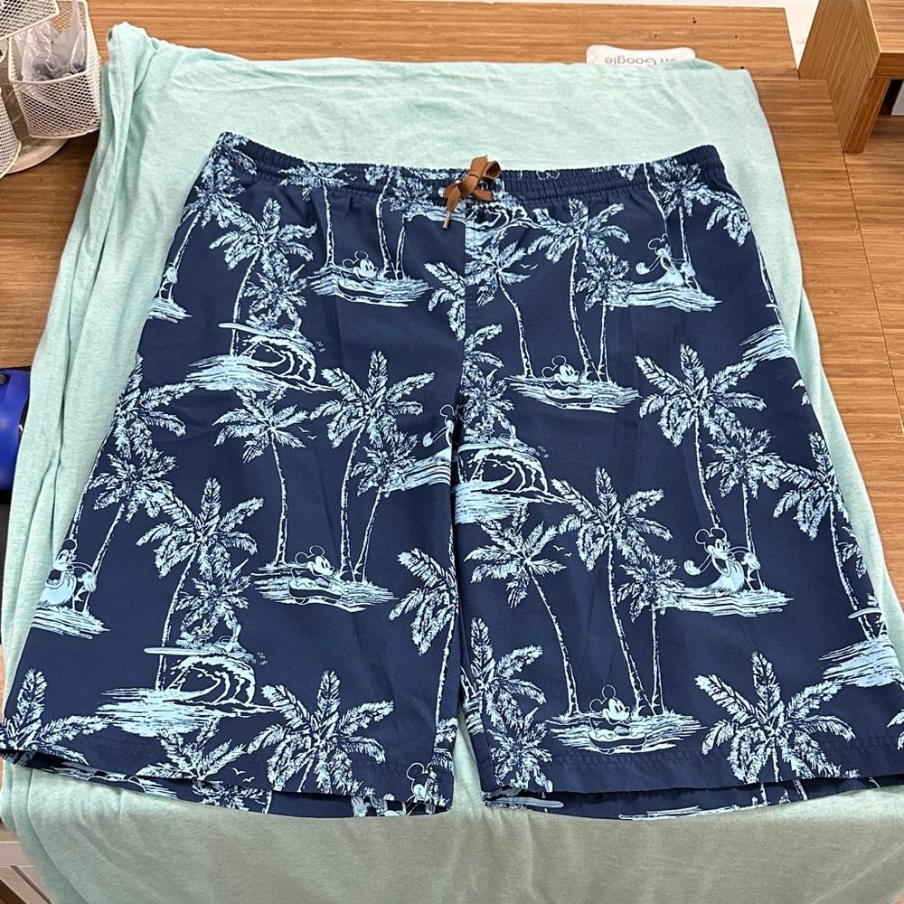 Disney Navy Blue Palm Tree Swim Shorts